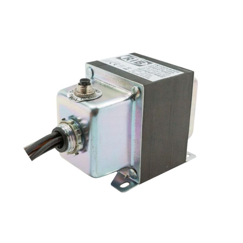 RIB TR100VA005 Class 2 Style 2 Control Transformer, 120/240/277/480 V AC Primary, 24 VAC Secondary, 100 VA Power Rating, 50/60 Hz, 1 Phase